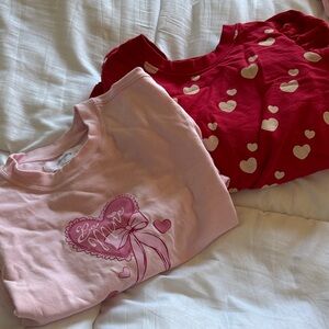 SweetHoney Pink and Red Heart Sweatshirts